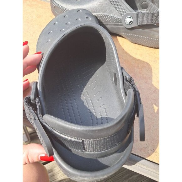 Crocs Unisex Adult Mens 10 Womens 12 Classic Work Clogs Slip Resistant Black - Picture 3 of 5